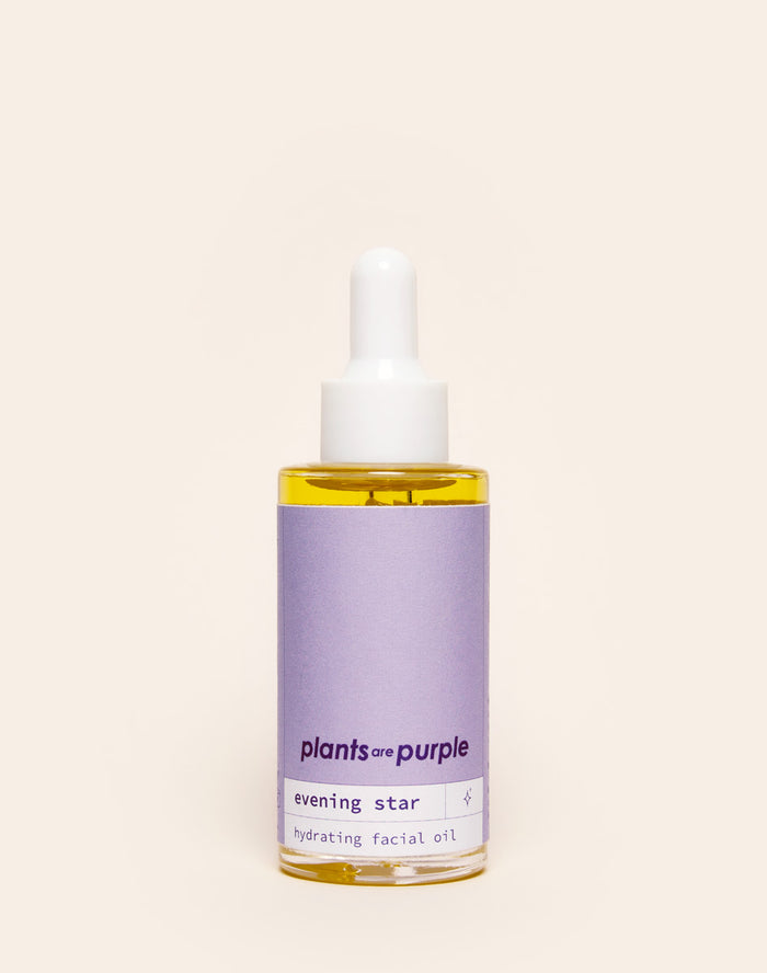 Dropper bottle of 'Plants are Purple' hydrating facial oil.